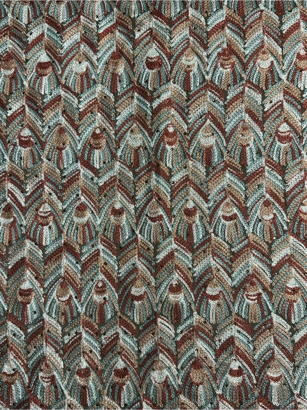 Women's neutral Pattern Fringe Alpaca, Lama Luxury Wrap Shawl w tiny rhinestones